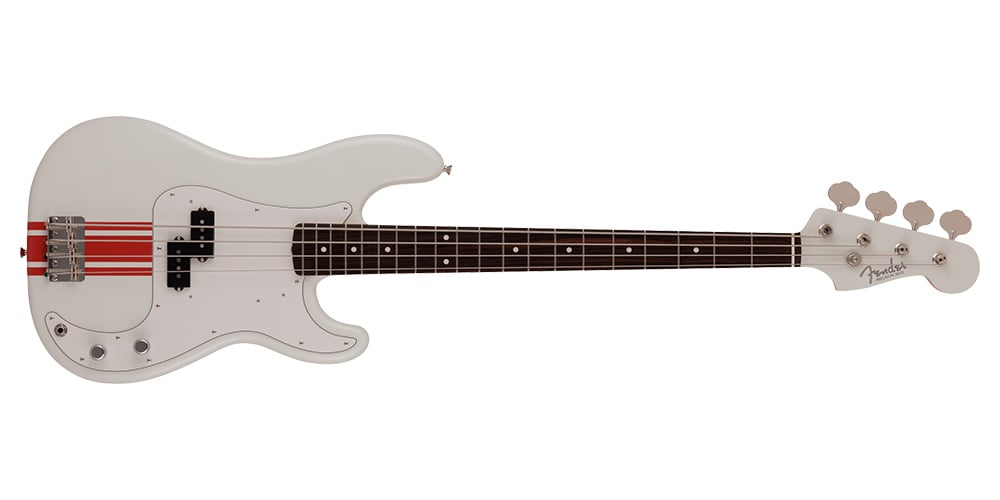 2023 Collection 60s Precision Bass - Rosewood Fingerboard Olympic White with Red Competition Stripe